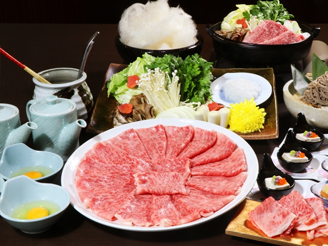 【料理を楽しむごちそうプラン】天空のすき焼き★信州の食材を贅沢に★