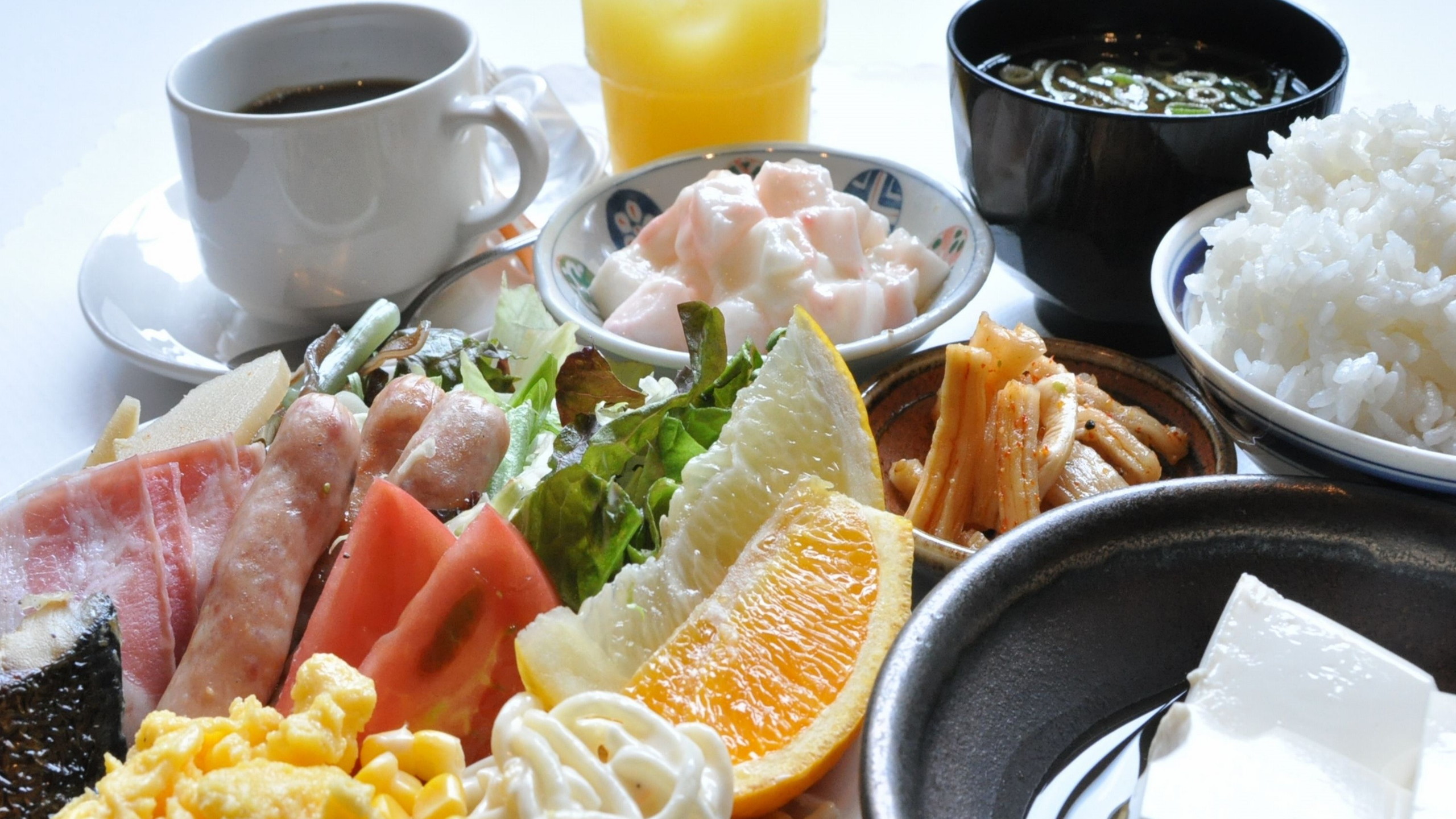 京都銀ゆば　朝食バイキング　一例