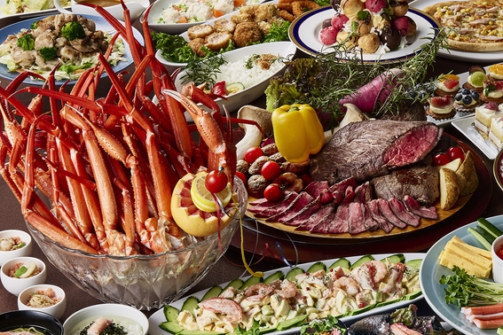 【期間限定】1泊2食 蟹＆ローストビーフ 食べ放題 贅沢ディナーブッフェ+朝食