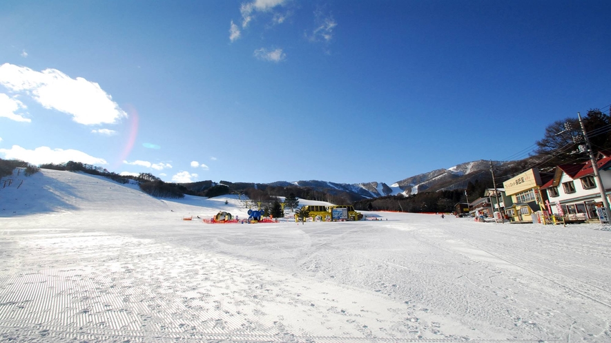 *かたしな高原スキー場広々としたゲレンデと、吹雪く日の少ない立地でゆったりとした雰囲気のスキー場です