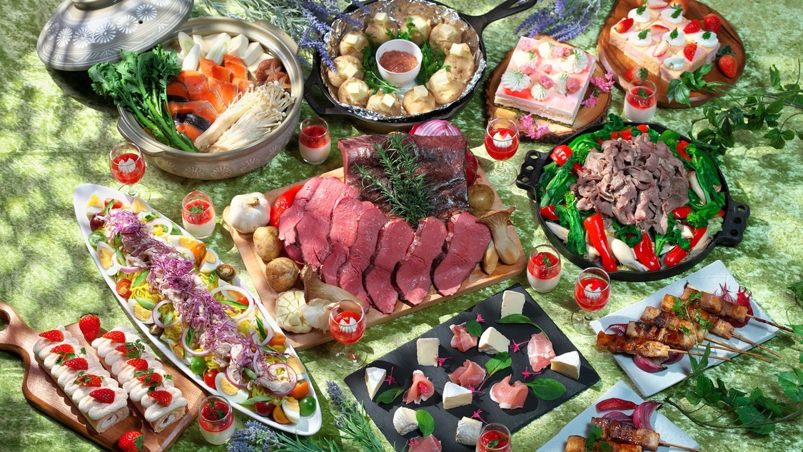 【楽天ポイント8％】【2食付】北海道春の味覚ディナーブッフェ｜朝食＆ディナー付きプラン