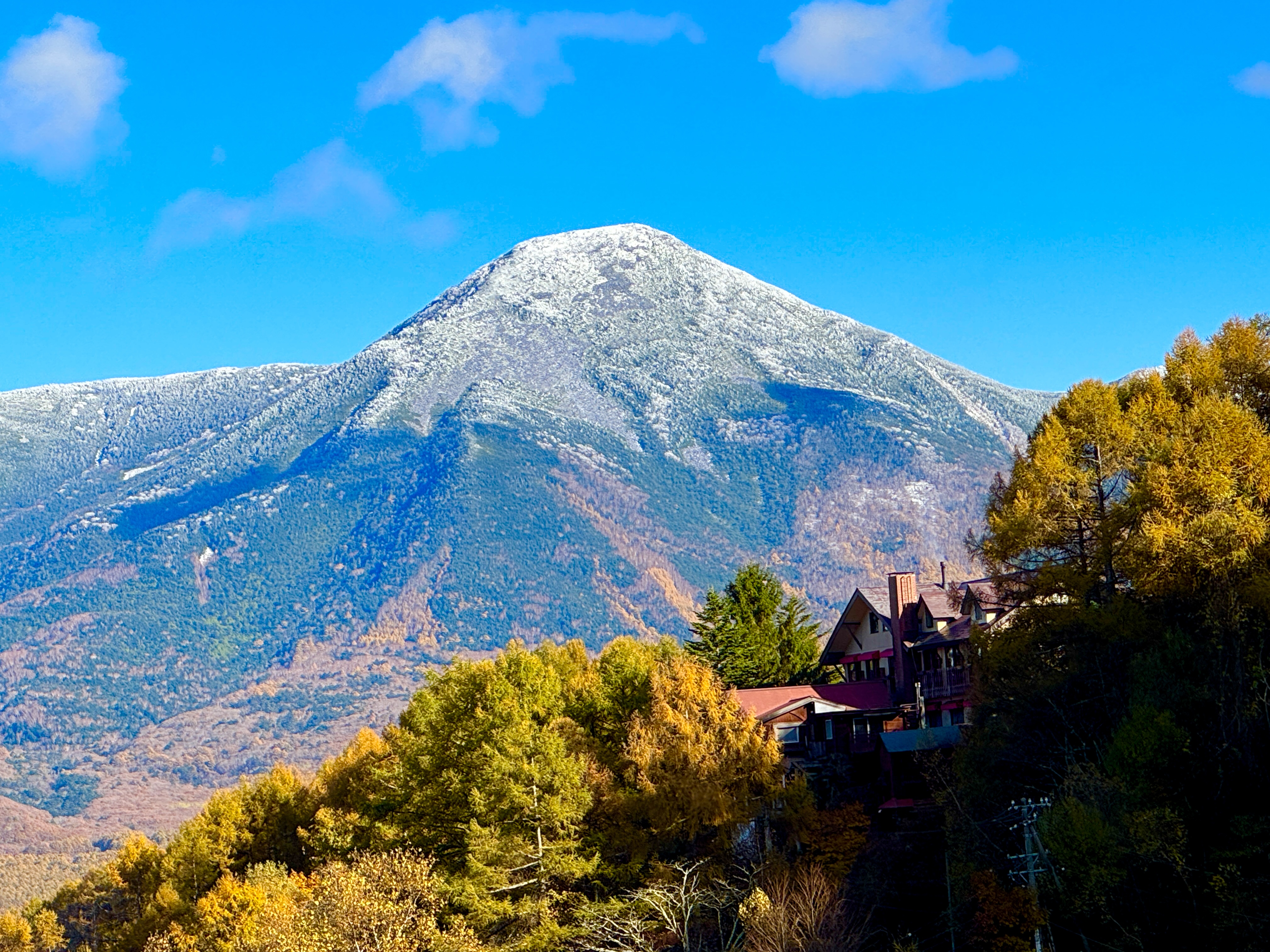 蓼科山を望むロケーション