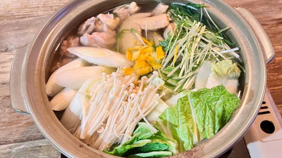 【夕食のみ／鶏鍋】最優秀賞受賞『錦爽鶏』を使った絶品お鍋！材料は自由自在にカスタマイズ