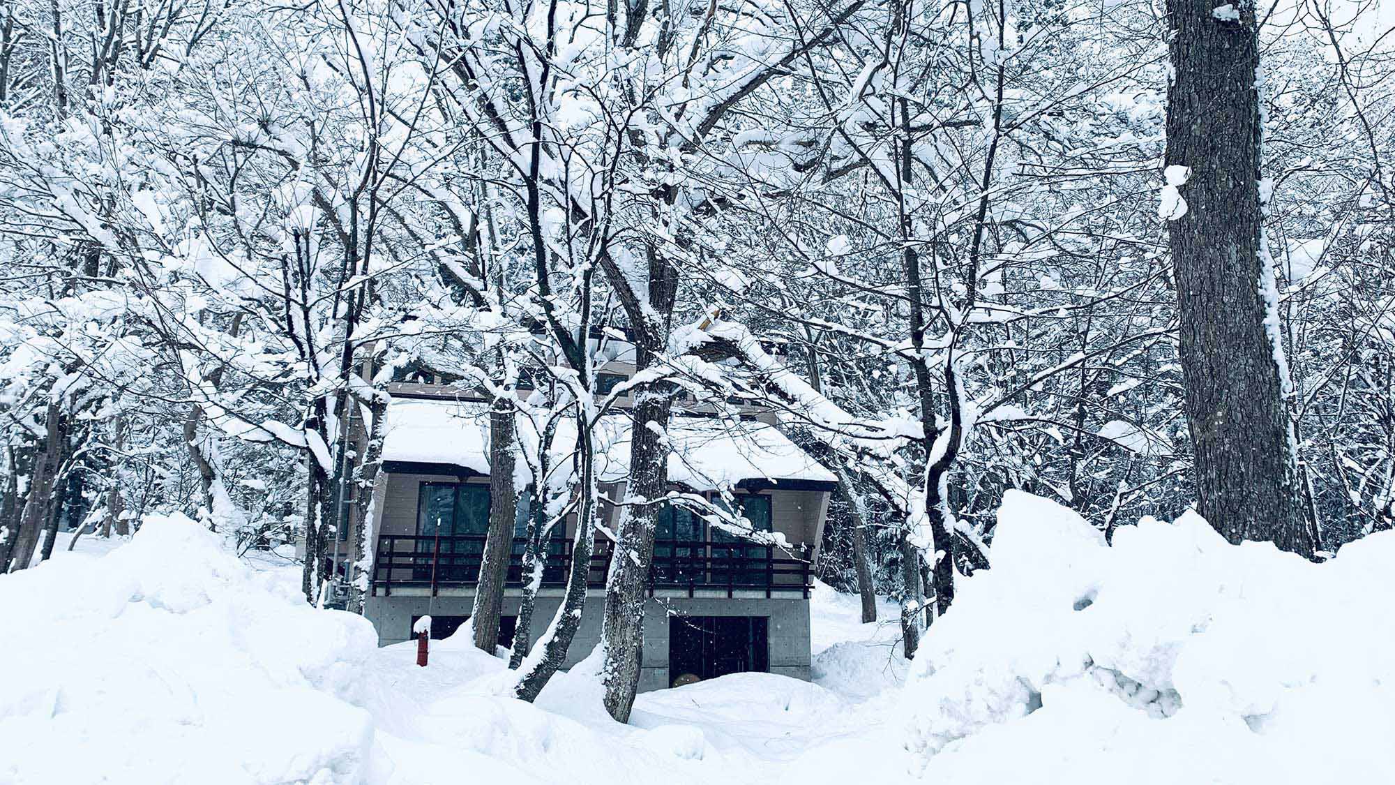 ・【ロッジAタイプ一例】深い雪に覆われる冬はツキー・スノボのお泊りに