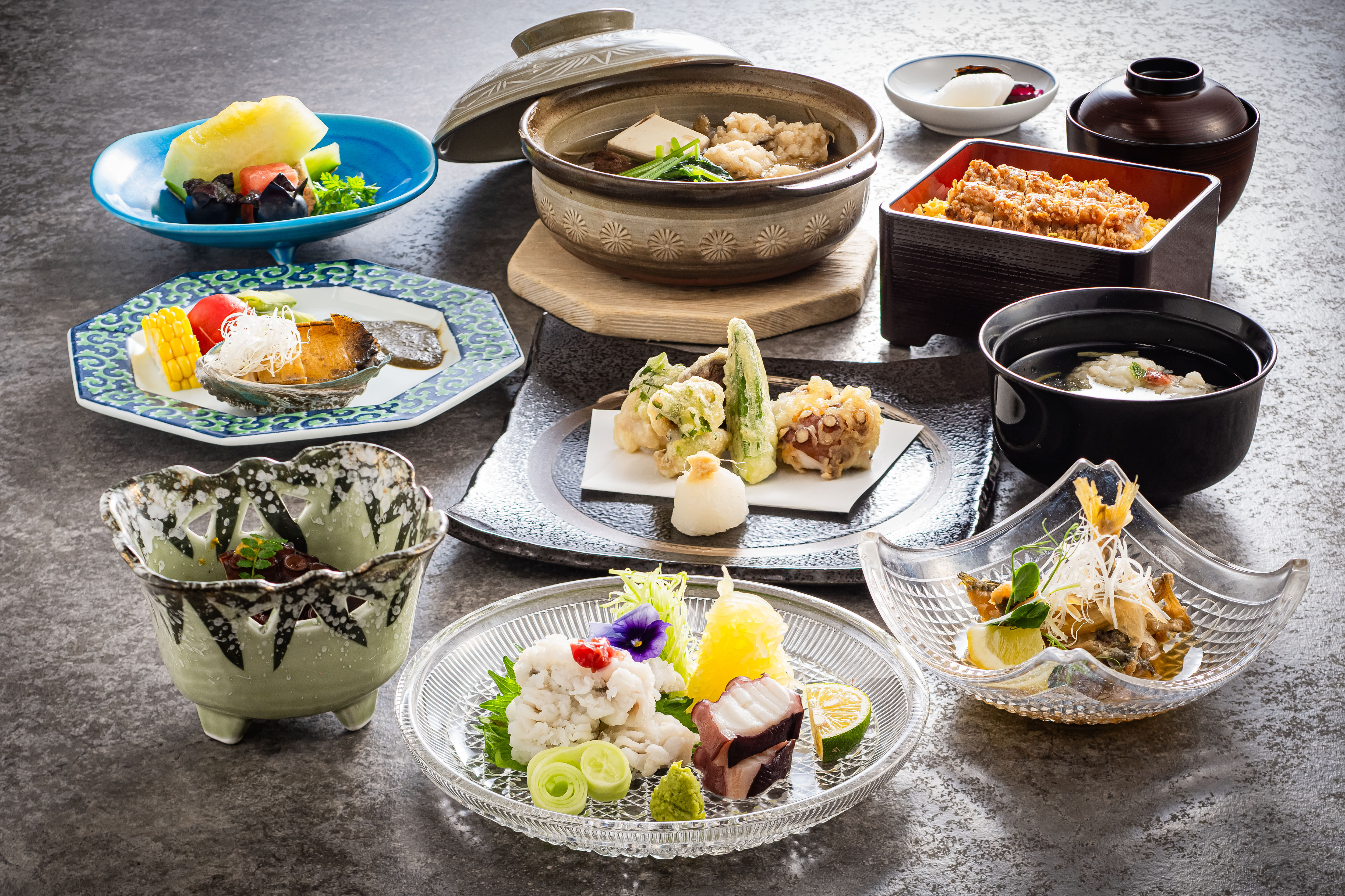 鱧と蛸と鮑の夏会席