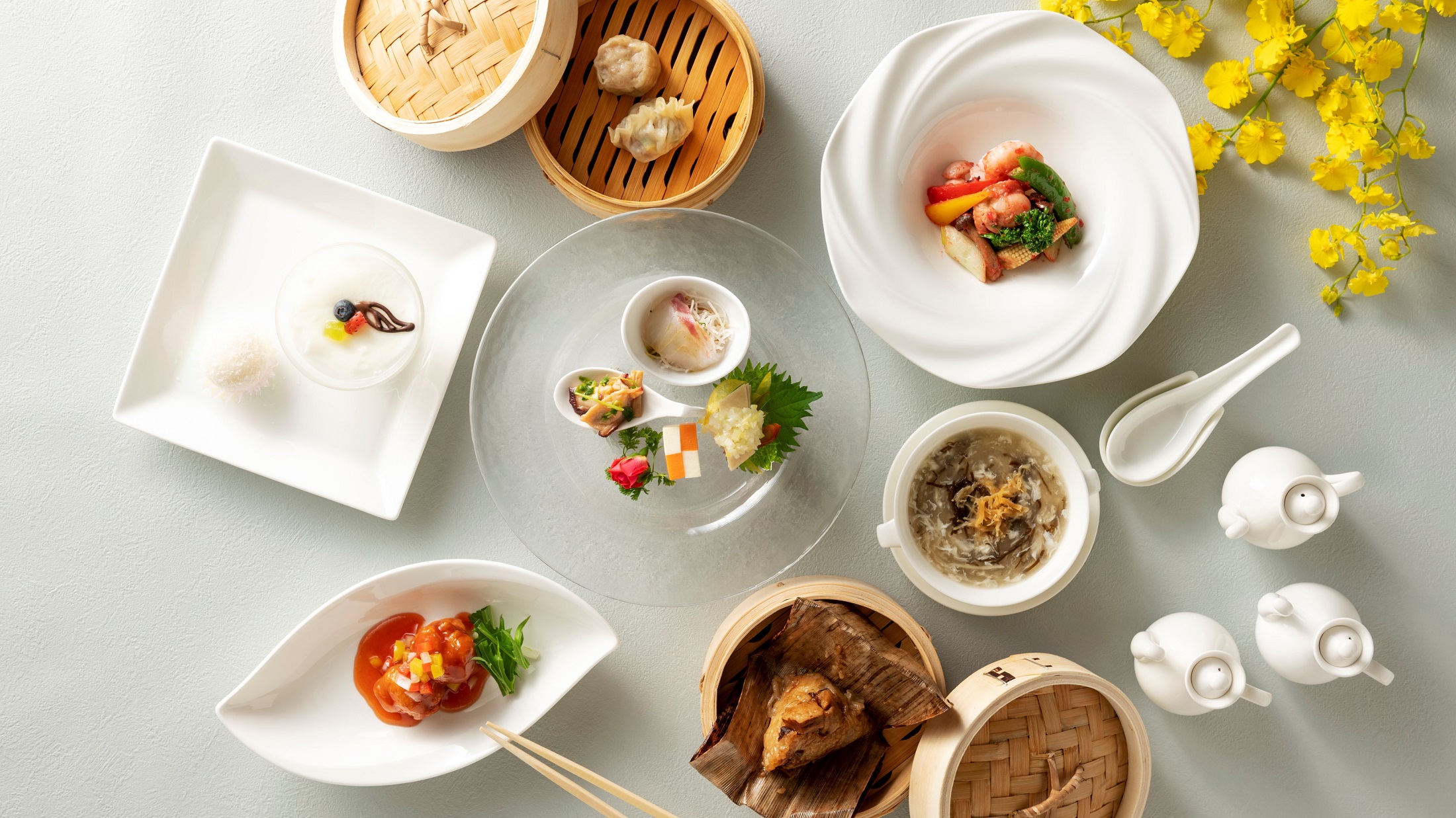 中国料理「桃李」中華なのにさっぱりと召し上がっていただける、料理長自慢の季節ランチです。