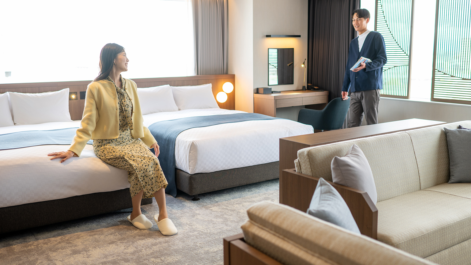 【Suite room】広々とした室内で、二人の特別な休日をゆったりと