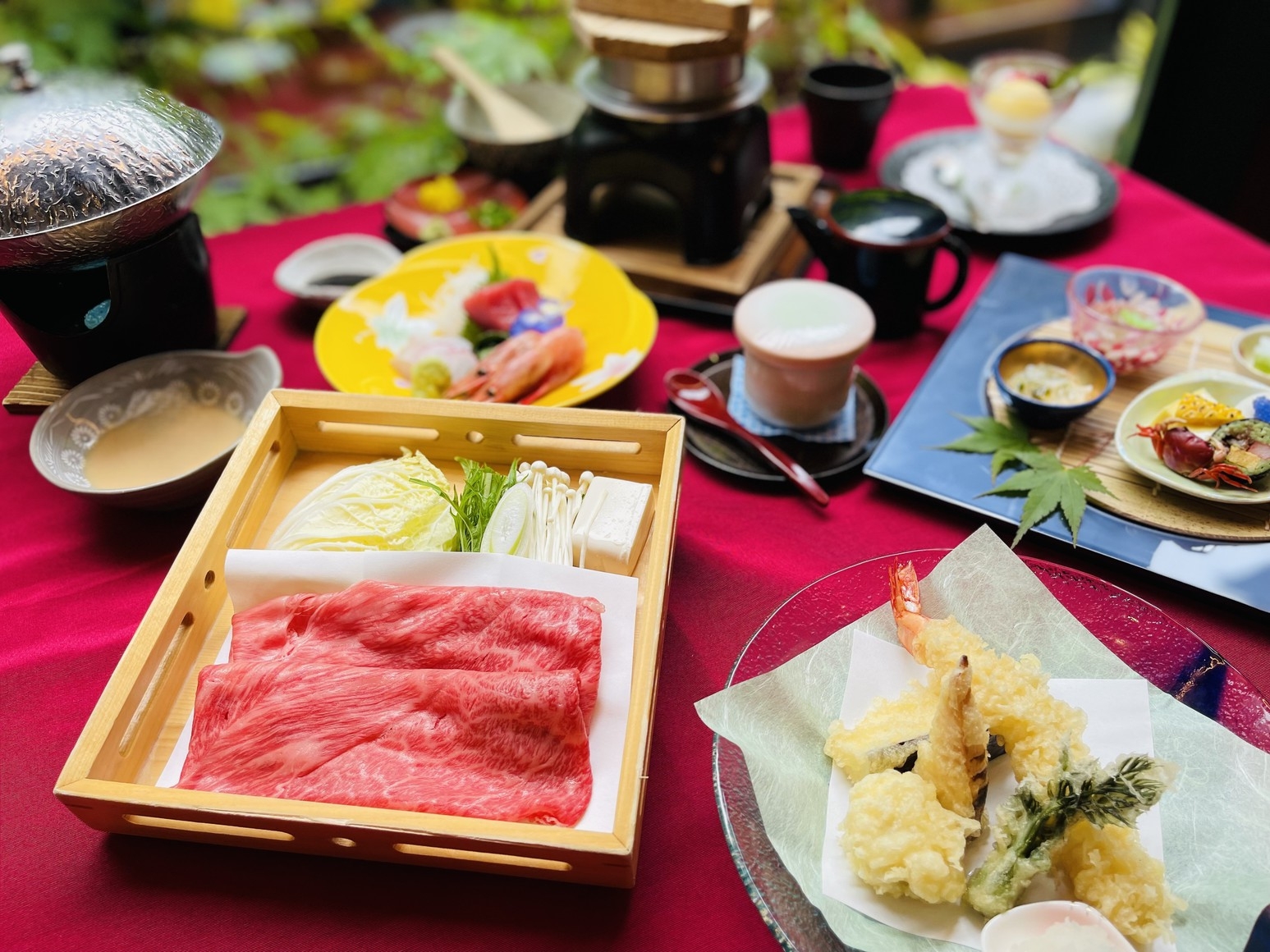 部屋食2名限定【貸切風呂60分＆部屋食：まつなが牛しゃぶしゃぶ会席＆10:30-15:30休憩付】