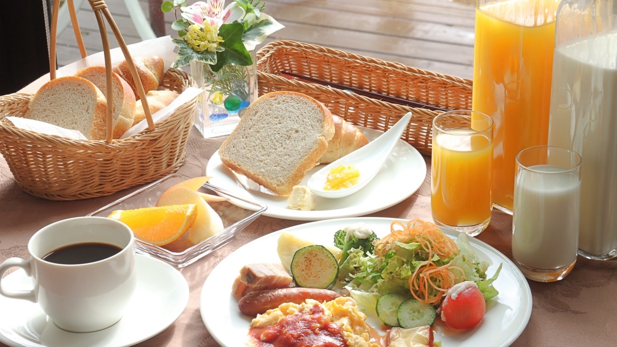 【朝食付】たっぷりの野菜と手作り天然酵母パンのモーニングセット♪爽やかな安曇野の朝 爽快に出発〜