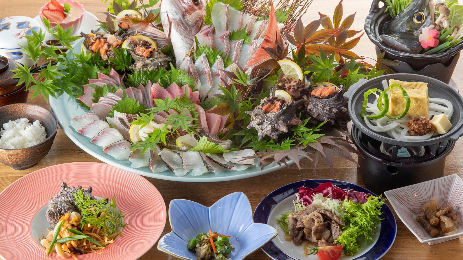 【島三昧会席】壱岐の食材を取り入れた会席