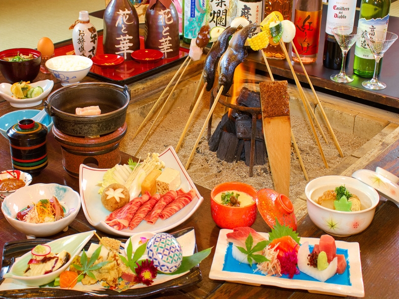 【春待ちかまくら体験付】匠A5ランク和牛つき・平家お狩場焼プラン／ ご夕食の後はひんやりかまくら体験