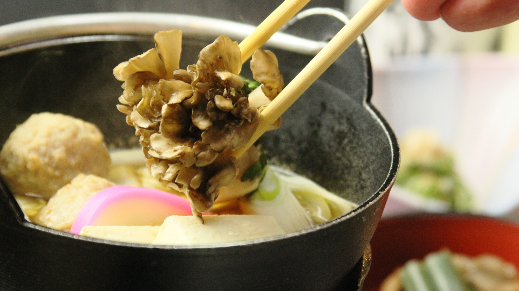 お鍋にも地元産の野菜がたっぷ~り