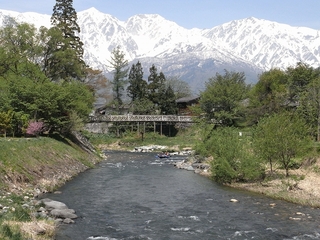 白馬　大出の吊り橋