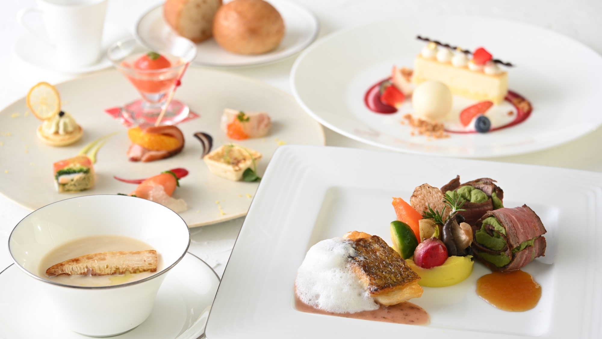 旬を味わう！選べる＜洋食or中華＞カジュアルディナーコース＆湯ったり温泉（選べる朝食付き）