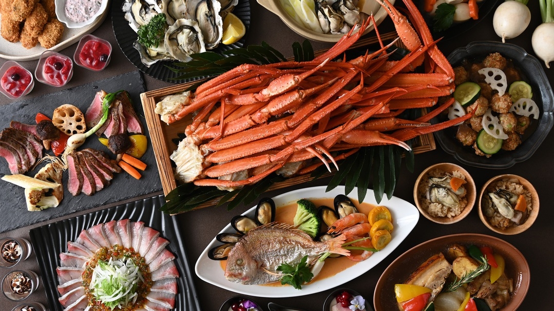 五感澄み切る　美食旅　〜蟹・牡蠣を味わう冬のブッフェ〜