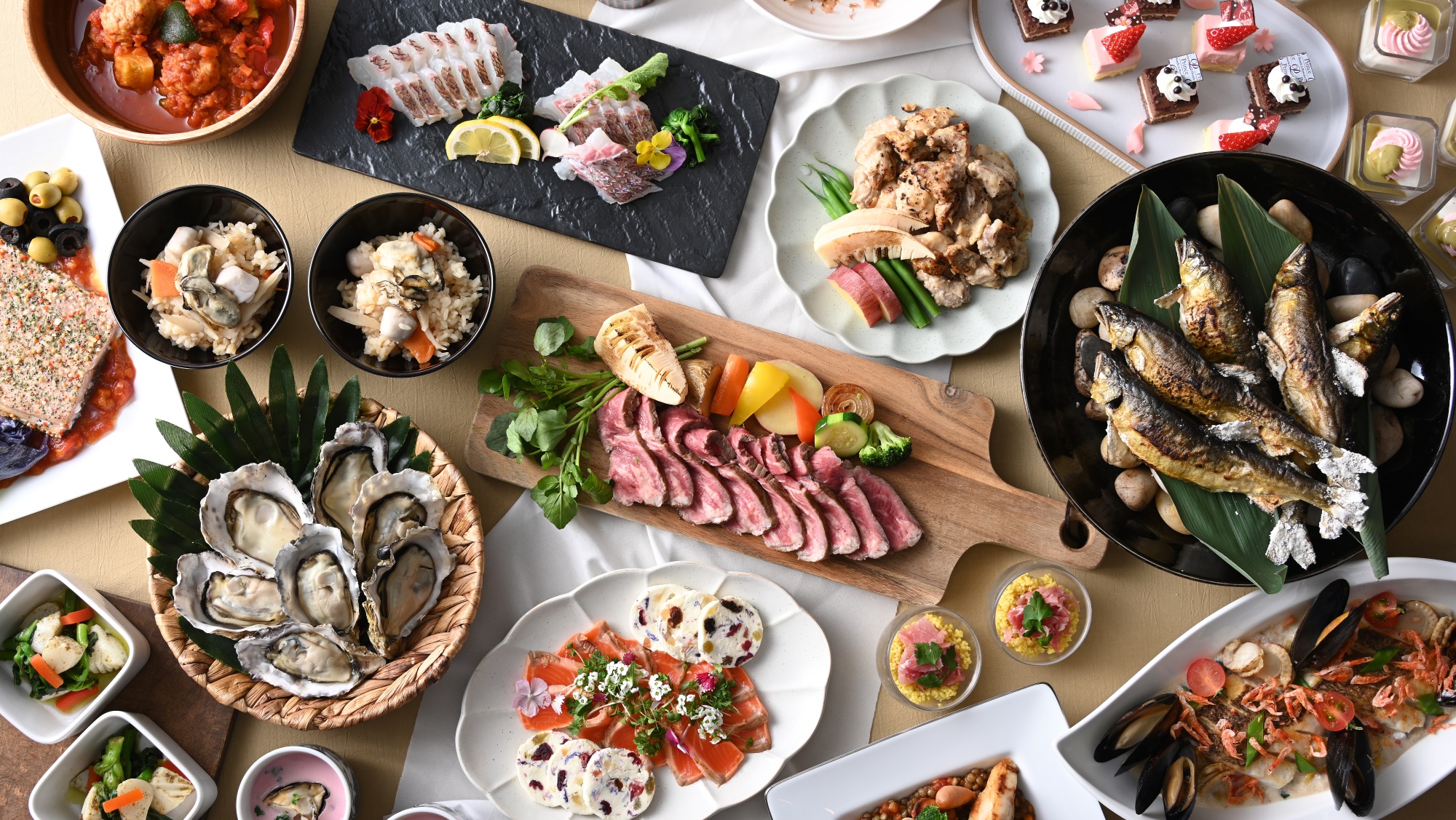 季節の移ろいを感じる旬の食材を取り入れた、五感を満たすメニューを食べ放題で【2025年春】
