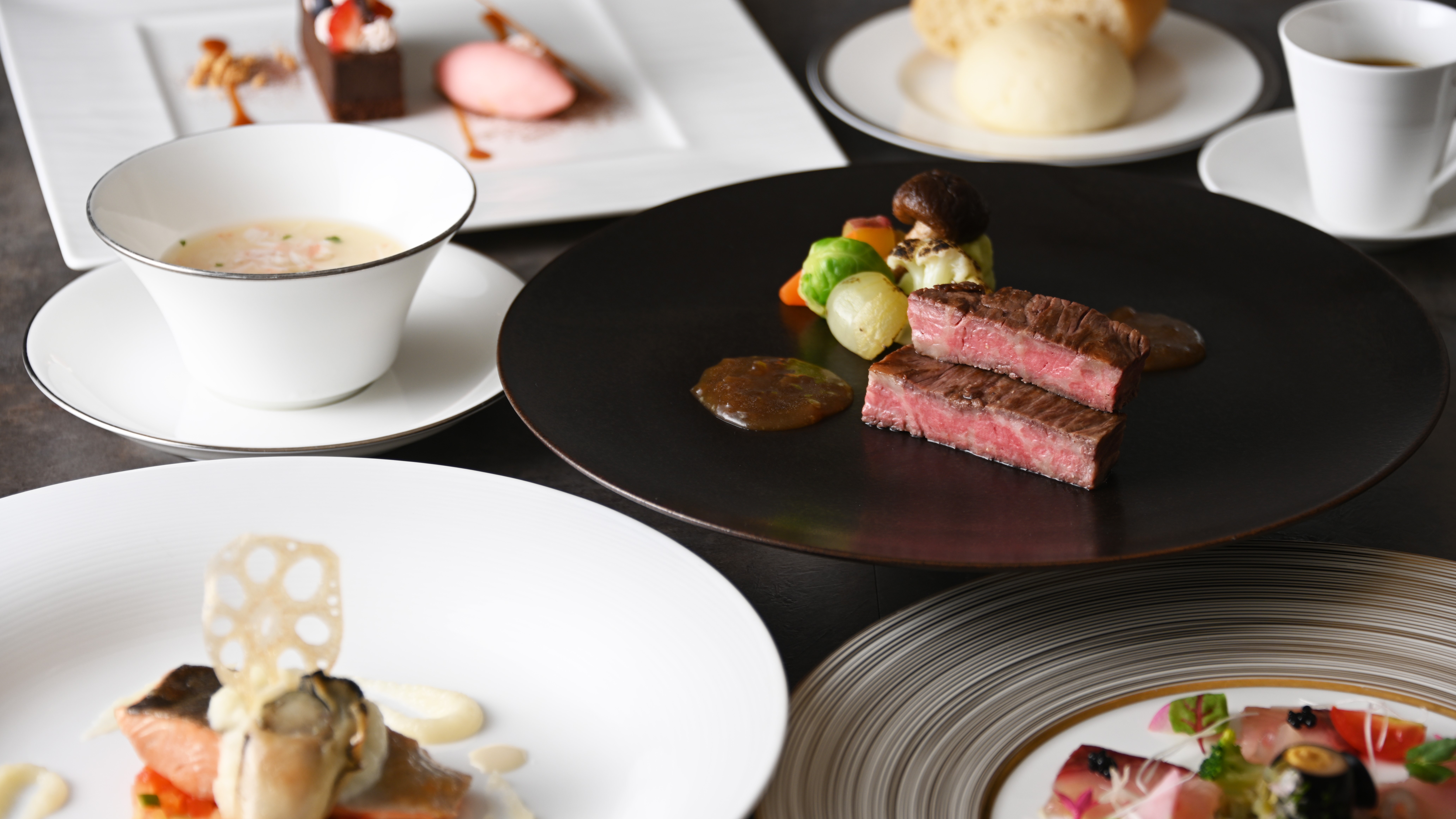 ブリや蕪、牡蠣など、冬の美味を盛り込んだ洋食ﾃﾞｨﾅｰｺｰｽ【2025年冬Basic】