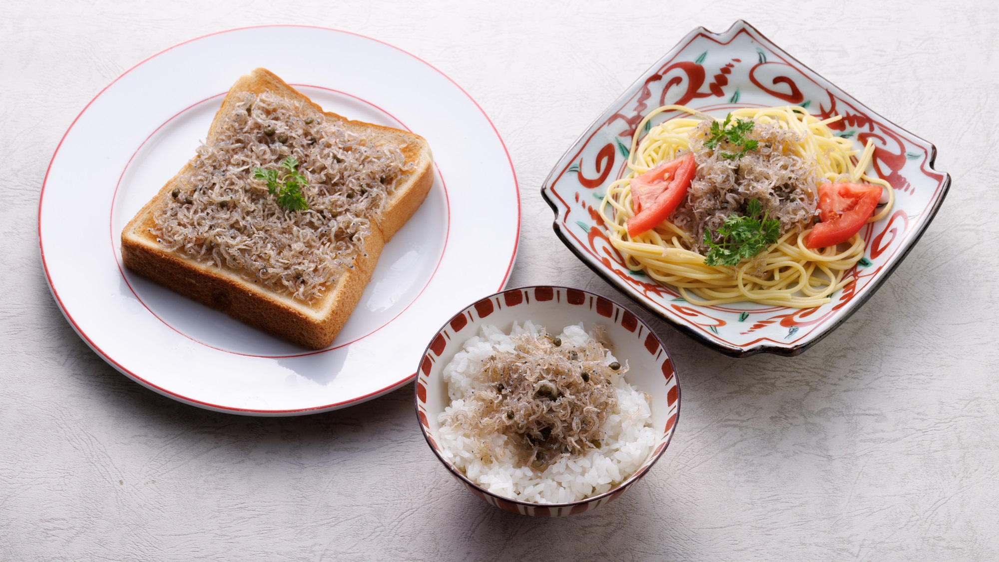 オリーブちりめん山椒の調理例