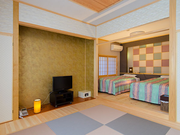 ห้องพิเศษสไตล์ญี่ปุ่นพร้อมเตียง