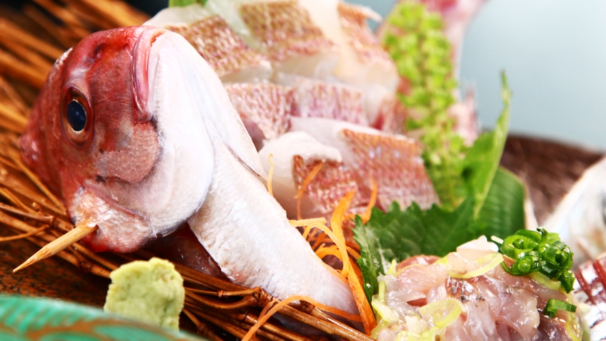 夕食例◆旬魚の刺身盛り