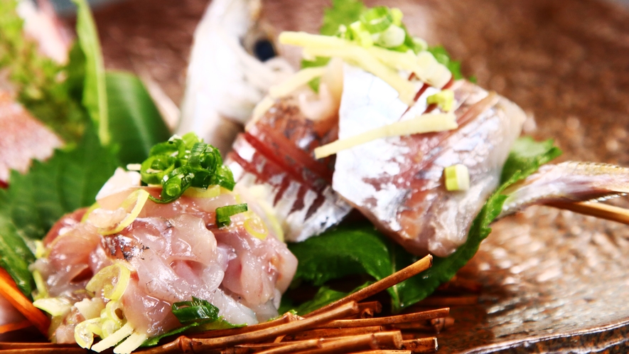 夕食例◆地魚を中心とした刺身盛り