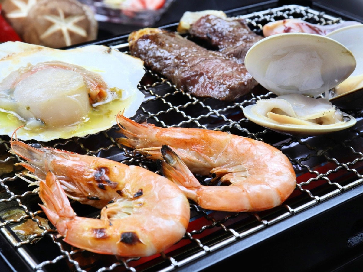 日光高原牛とロブスターの旨味を味わう豪華ディナー　〜お肉・海鮮を堪能し尽くす網焼きコース〜【2食付】
