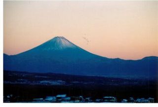 夕景の富士山