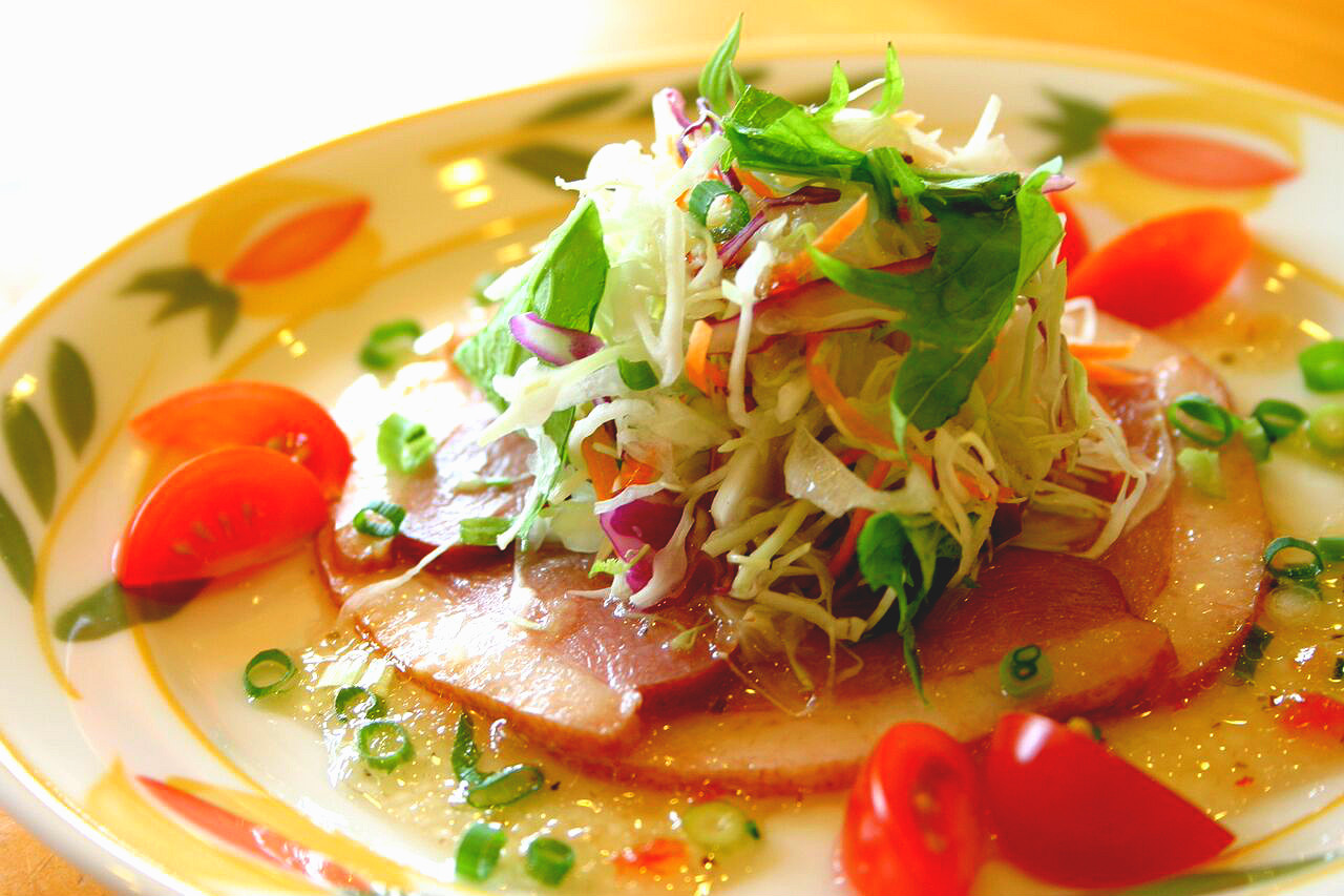 スモーク鴨とサラダ