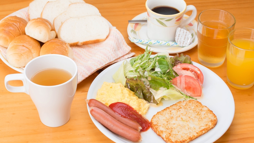 *【ご朝食】ご朝食はシンプルな洋朝食をご用意いたしております。