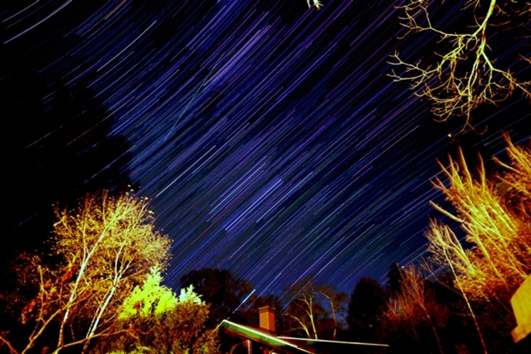 テラスから見える星空