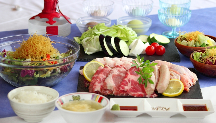 【リーズナブルに大満足】那須三元豚食べ比べ♪ジューシー肉の鉄板焼と美肌の天然温泉を楽しむゲル旅