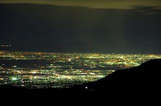 富山平野の夜景