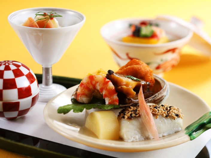 ≪お部屋おまかせでお得≫【食事時間17：30】旬の味覚を敷きつめた黒毛和牛付き御膳｜1000円金券付