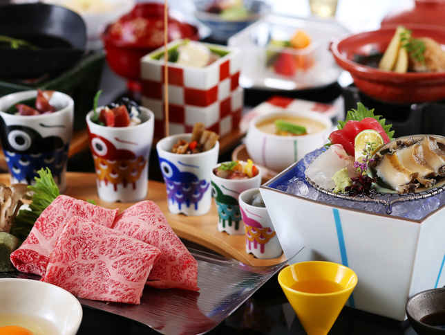 【半個室でご夕食】旬菜会席｜黒毛和牛と旬の味覚をご堪能