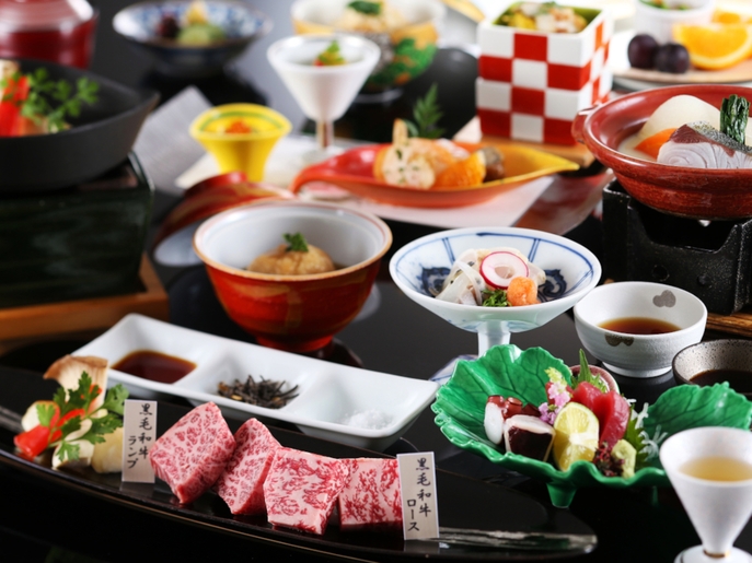 旬菜会席｜黒毛和牛と旬の味覚をご堪能