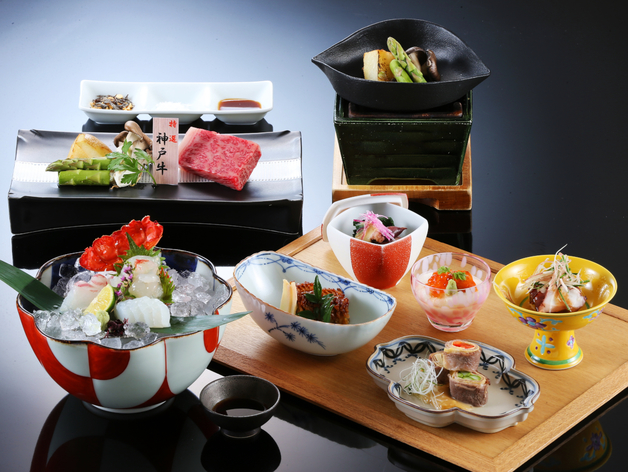 【お料理重視｜夕朝部屋食】神戸牛と瀬戸の至宝を食す会席