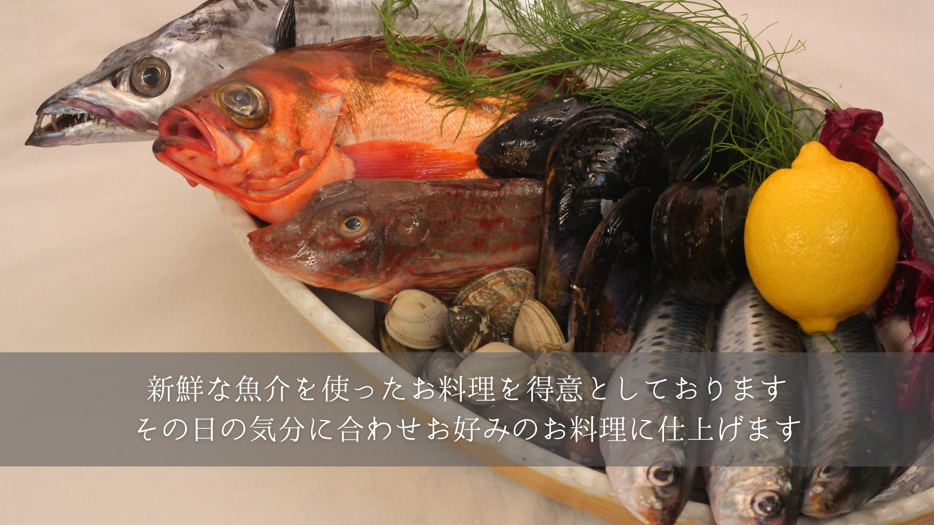 お魚料理について