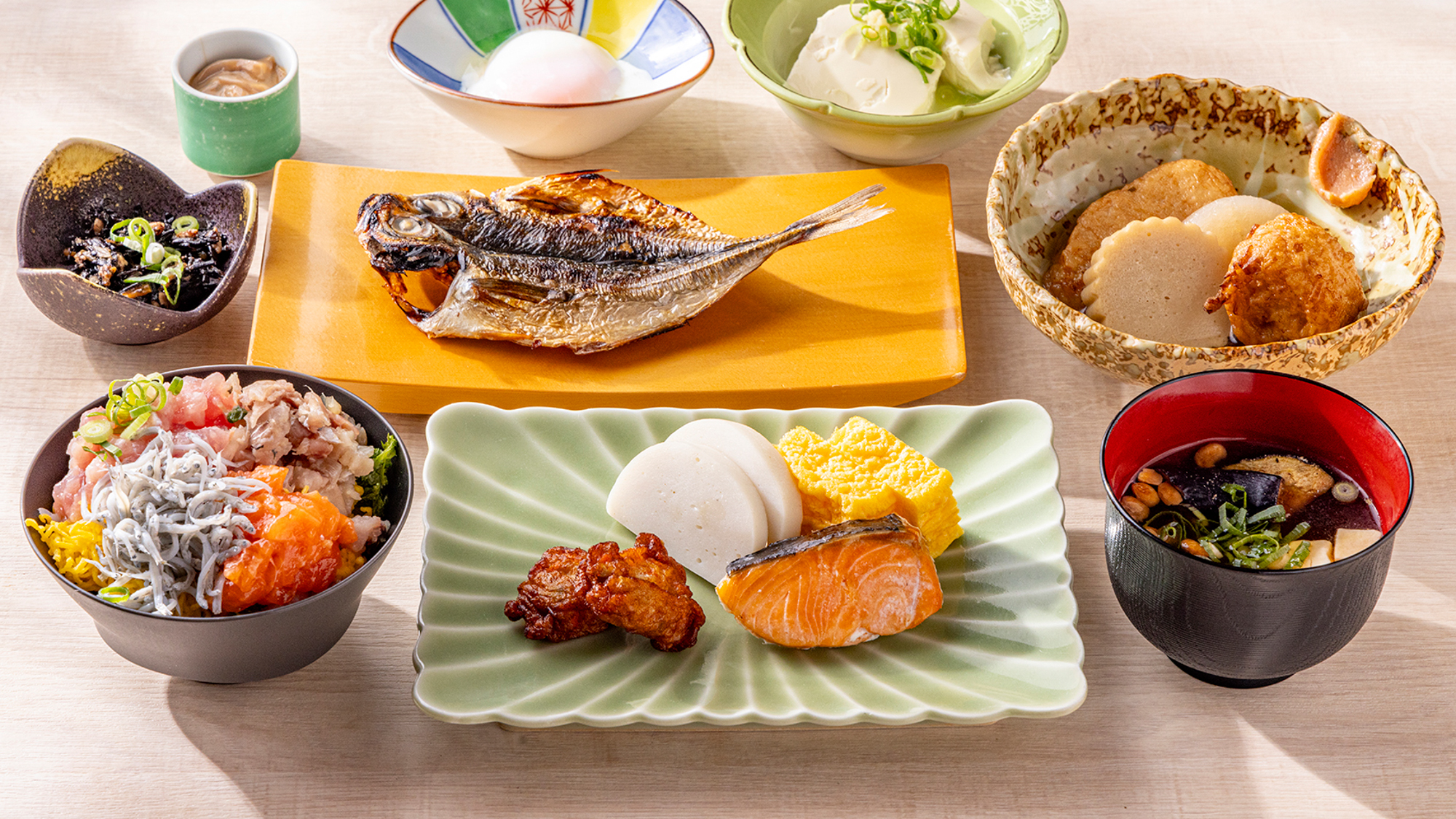 朝食　小田原の名産品がいっぱい！