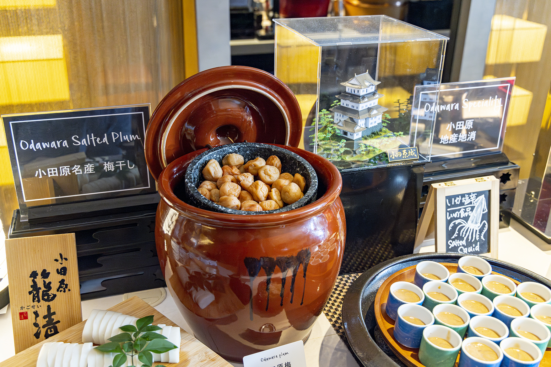 朝食　小田原名産梅干し