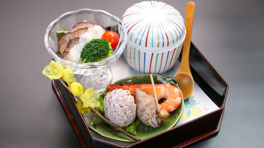 【絹の膳〜kinunozen〜】当館最上級コース…こだわり抜いた食材を贅沢に使った旬会席