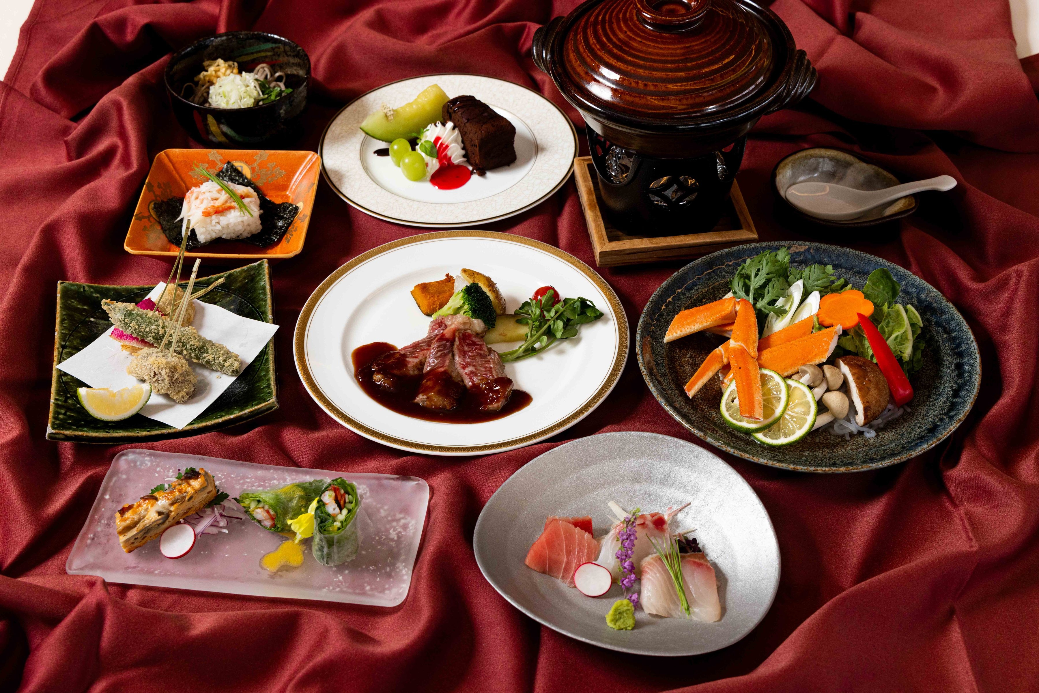 ≪上州牛サーロインとカニ鍋付≫プラン■秩父の味覚を味わい、旬を楽しむ季節の和洋会席■【1泊2食】