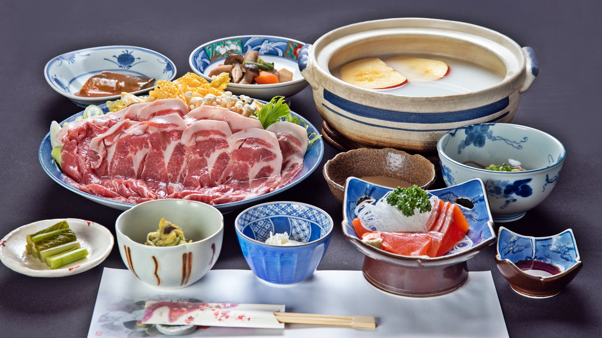 *ご夕食/選べる3種の冬鍋（スタンダード）りんご豆乳しゃぶ・野菜鍋・戸狩鍋より選択