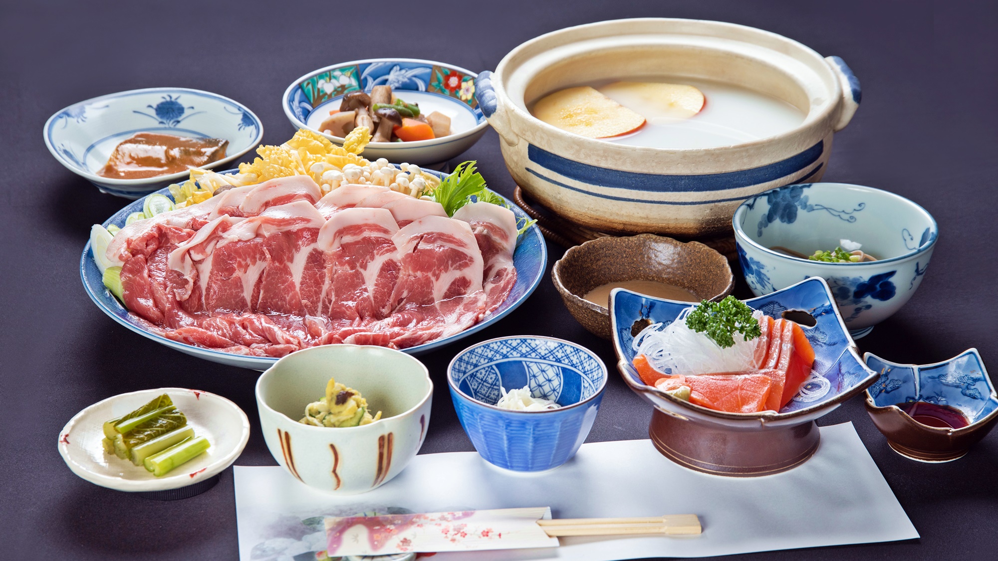 *ご夕食/選べる3種の冬鍋（スタンダード）りんご豆乳しゃぶ・野菜鍋・戸狩鍋より選択