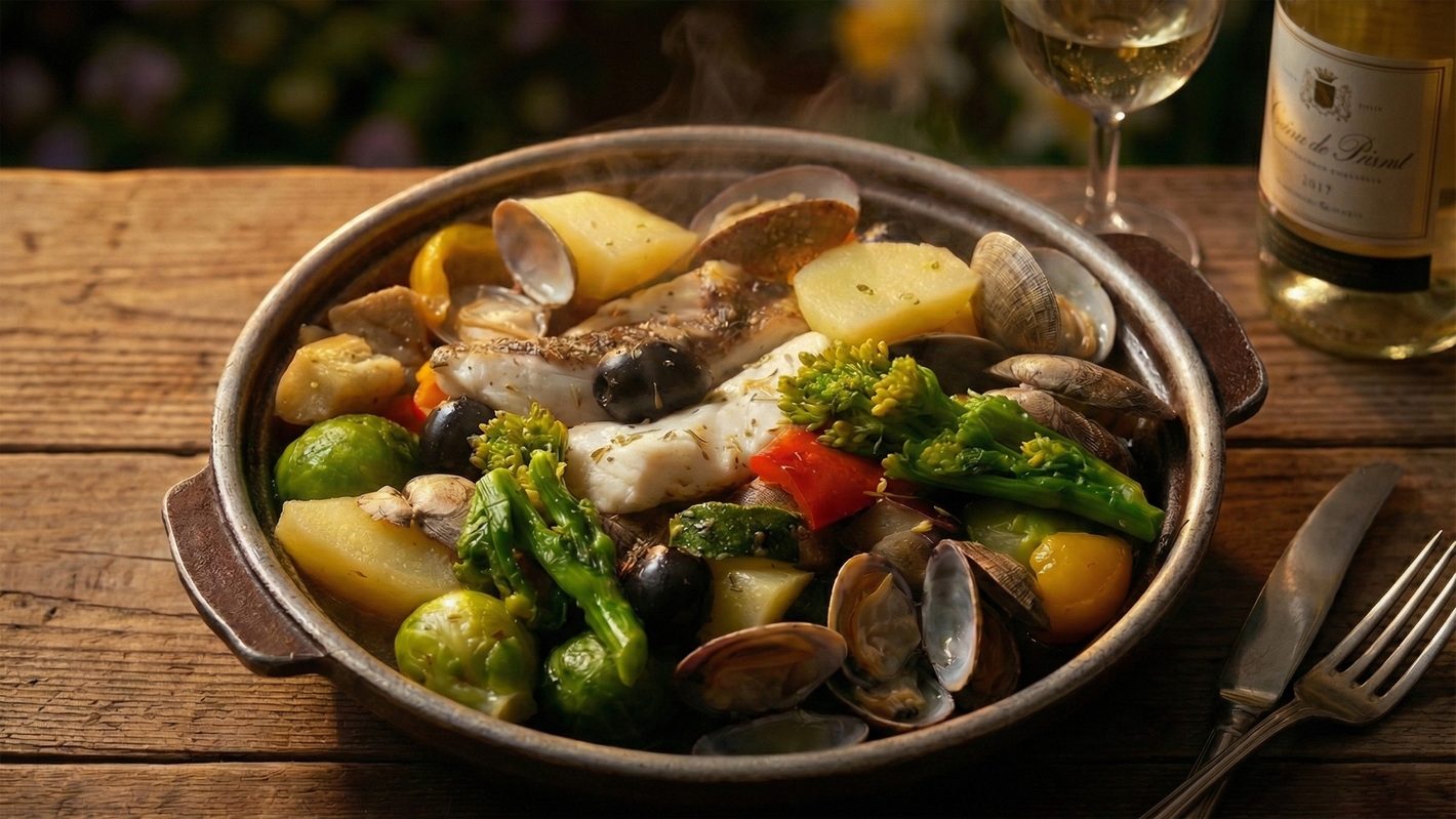 【真鯛・アサリ・春野菜のアクアパッツァ×ビュッフェ】旨味漂う魚介と彩り食材で春を感じる一品に舌鼓♪