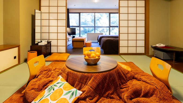 【こたつでみかん◆３大特典付】みかんのコンセプトルームで愛媛を満喫！アットホーム空間で楽しく団らん♪