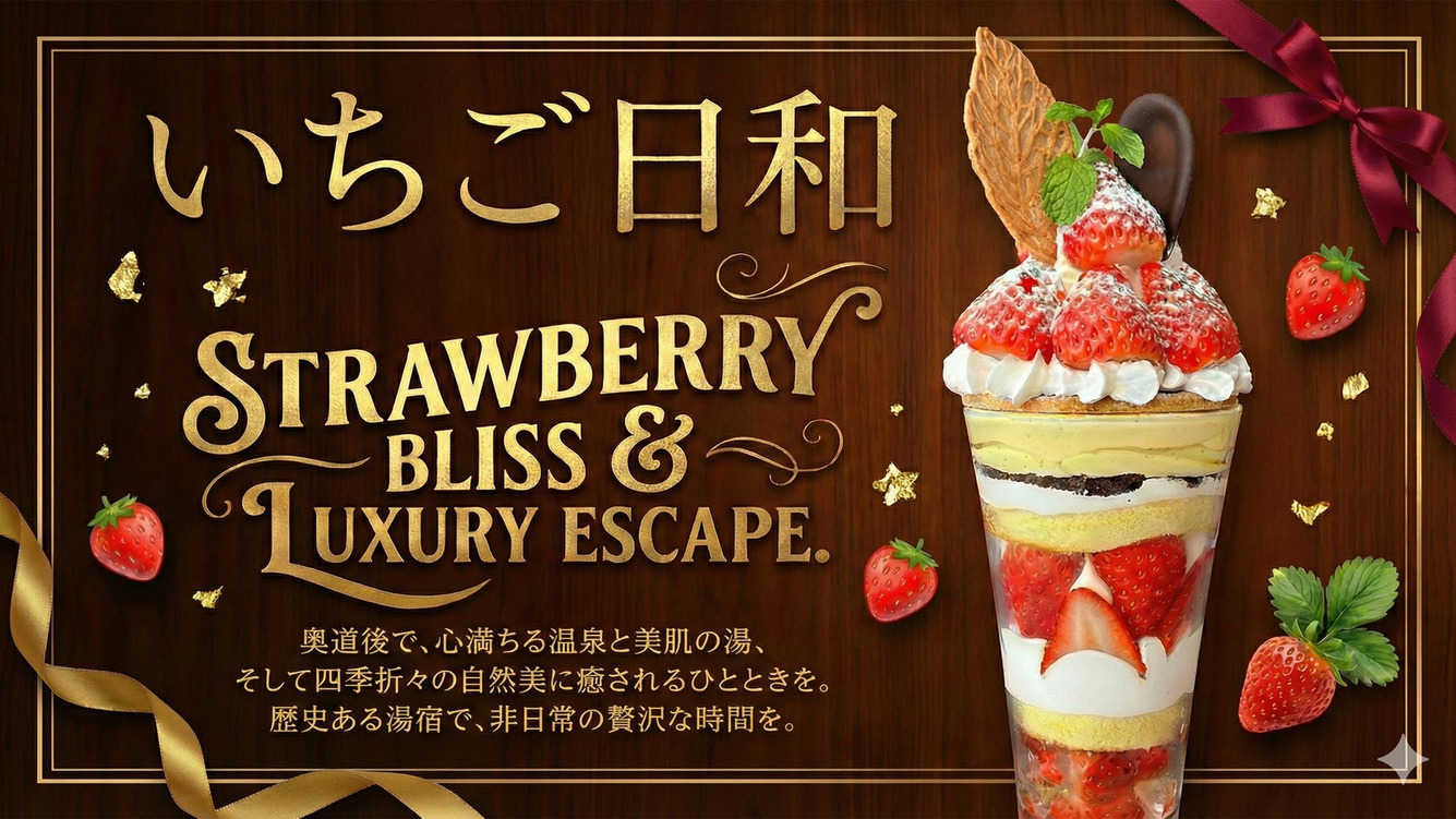 【愛媛産「紅ほっぺ」の苺パフェ】皆で仲良くシェア♪８０品の瀬戸内彩りビュッフェで春の味覚探訪へGO★