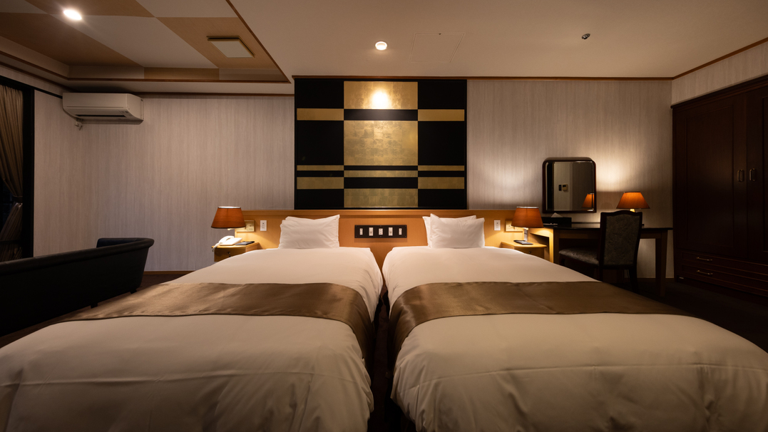 【川床露天風呂付客室－和洋室－】愛媛の自然を体感できる「川床」をテーマとした客室にリニューアル！