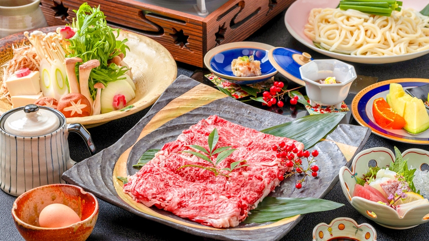【お食事処・すき焼き会席】とろける旨み！愛媛ブランド「伊予牛」に口福　〜愛媛の美食紀行〜