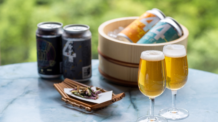 【夏限定:湯上りビール】ビールとおつまみセットで販売しております！