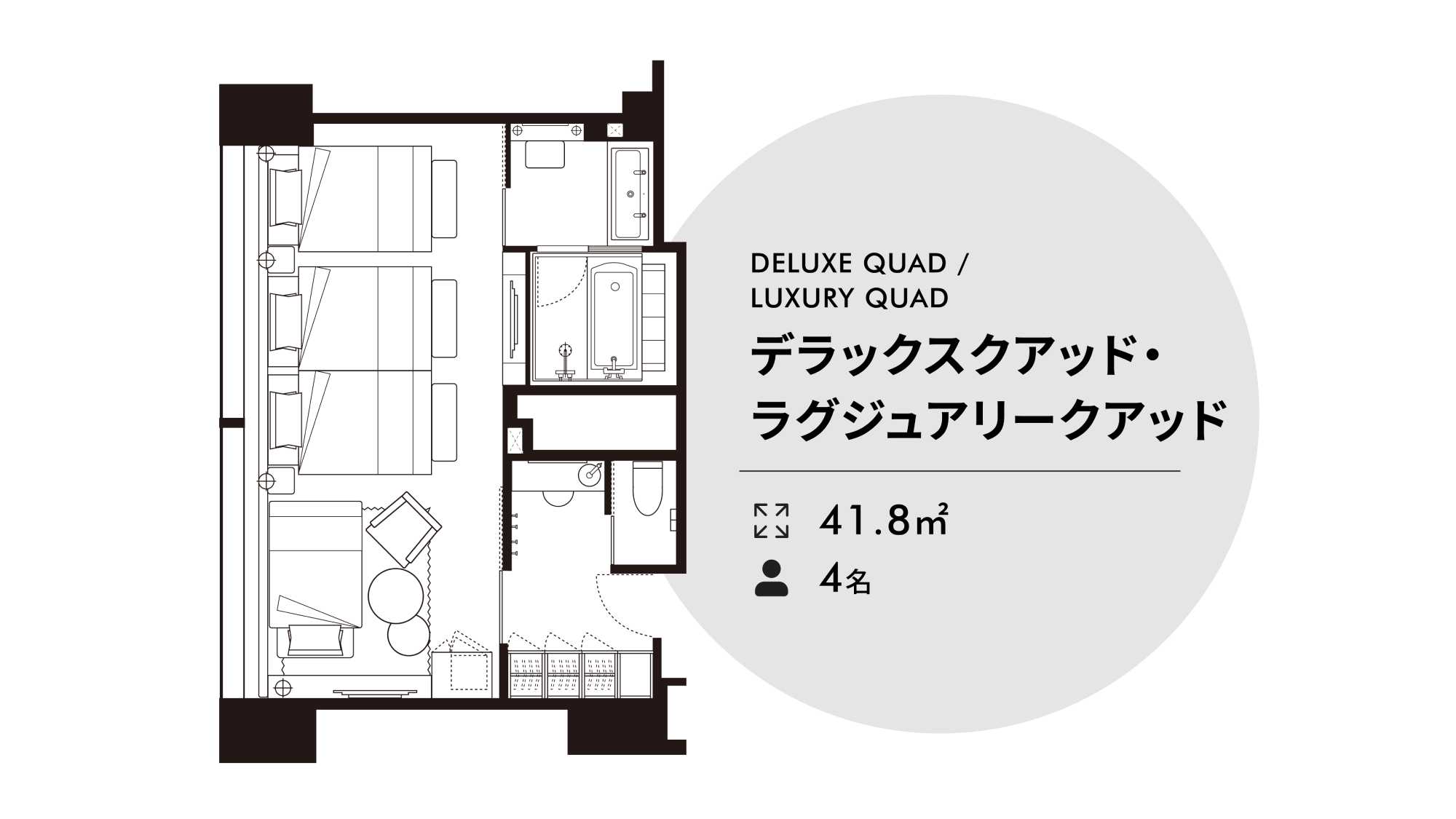 デラックスクアッド・ラグジュアリークアッド 